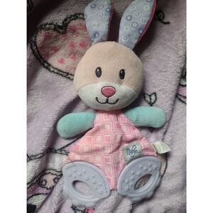 Nuby Babies R Us Carters Pastel Bunny Rabbit Baby Girls Teething Crinkle Toy